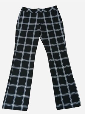 Express Editor Plaid Dress Pants Womens Size [0] Black Gray Career Work Stretch